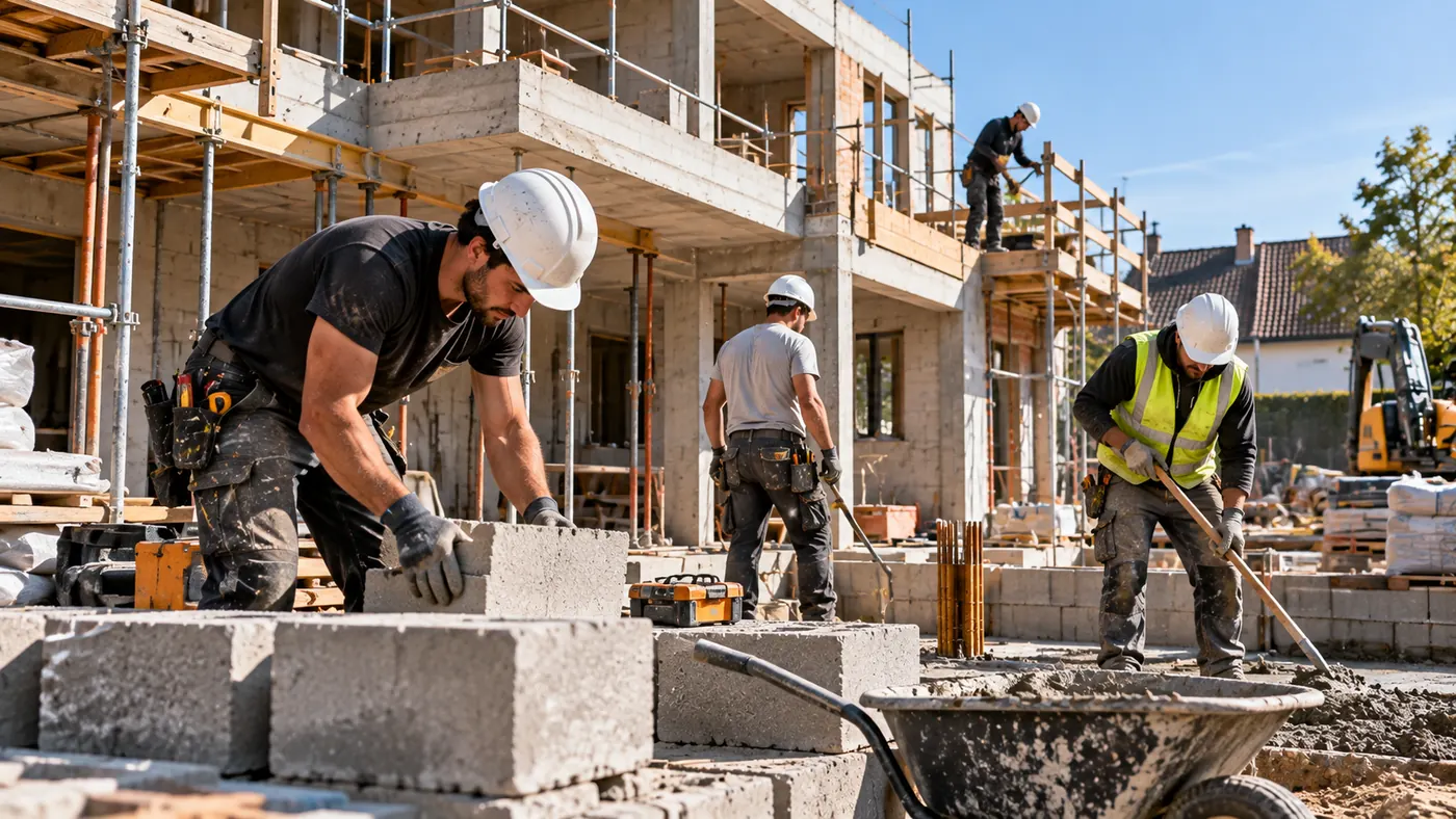 L’équipe Bâtir Nord sur un chantier