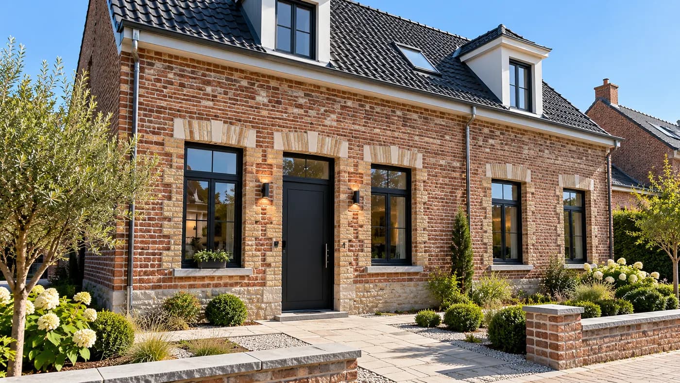 Façade de maison rénovée