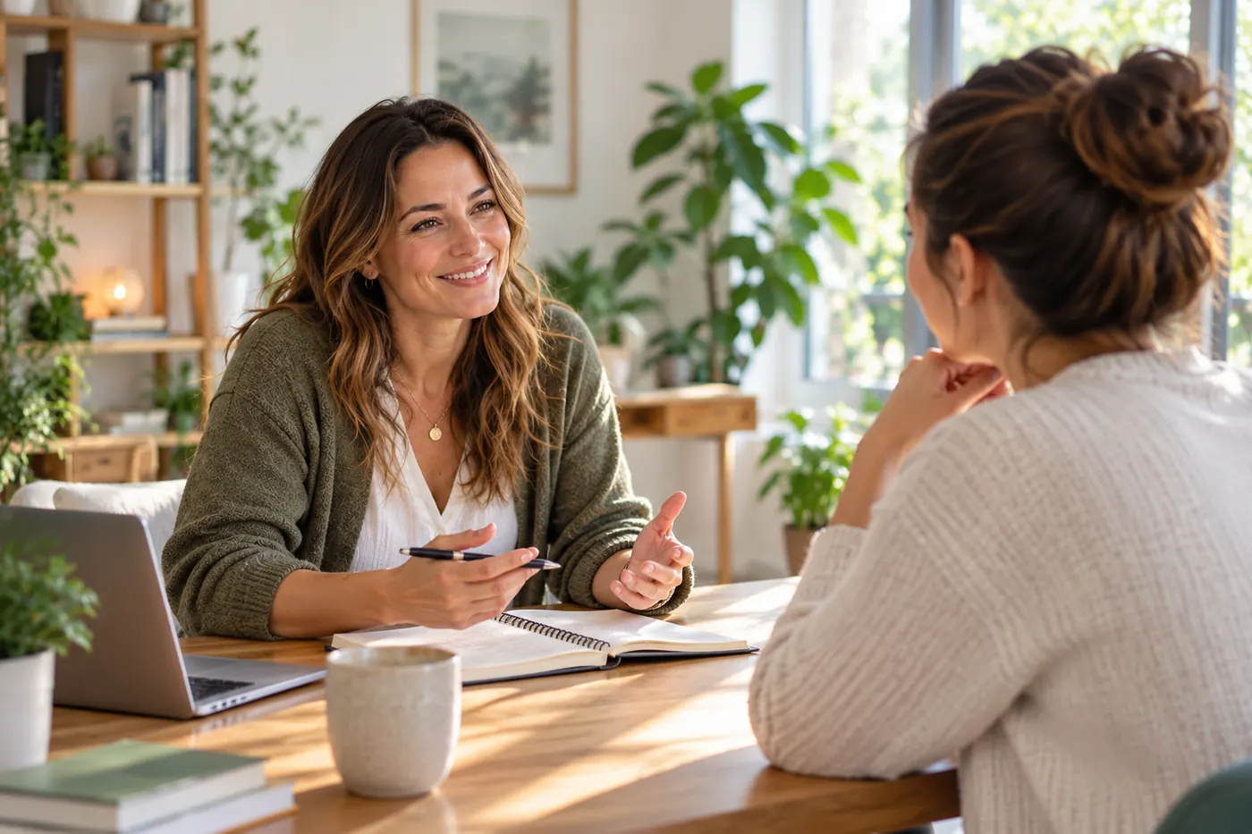 Séance de coaching autour d’une table
