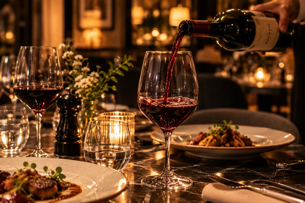 Service du vin au verre